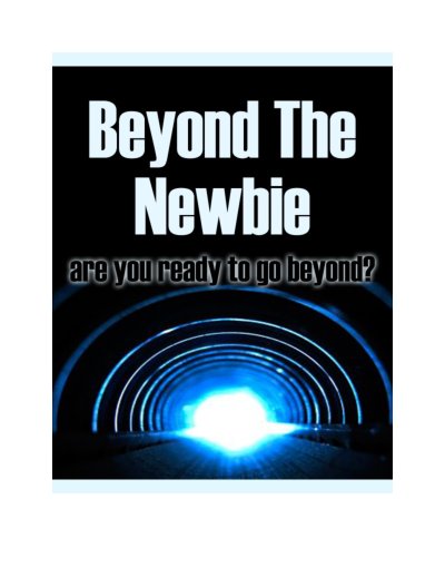Getting past the newbie stage of internet marketing